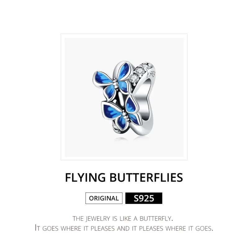 (immagine per) Charm tipo Pandora Farfalle volanti - SCC1731 - Visualizza 6