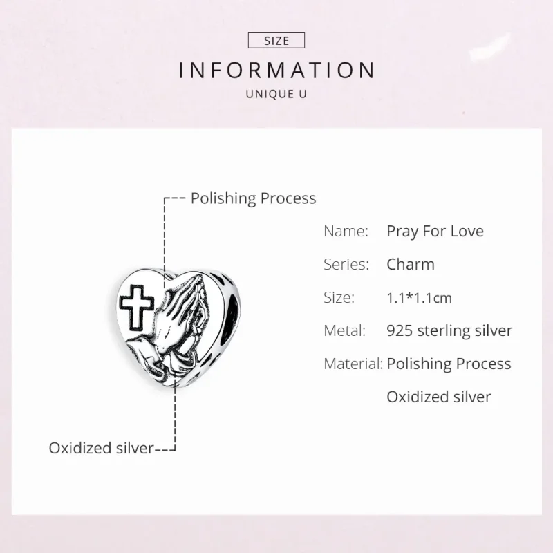 (immagine per) Charm tipo Pandora Fede - BSC317 - Visualizza 6