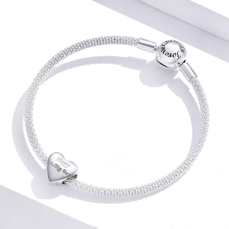 (immagine per) Charm tipo Pandora Felice matrimonio - BSC268 - Visualizza 2