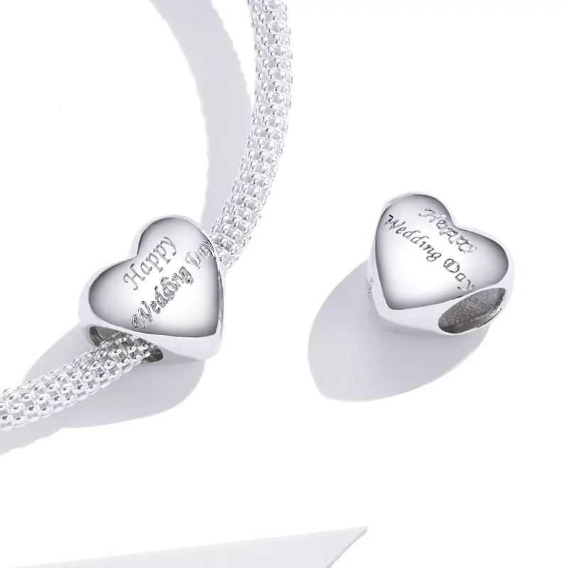 (immagine per) Charm tipo Pandora Felice matrimonio - BSC268 - Visualizza 3