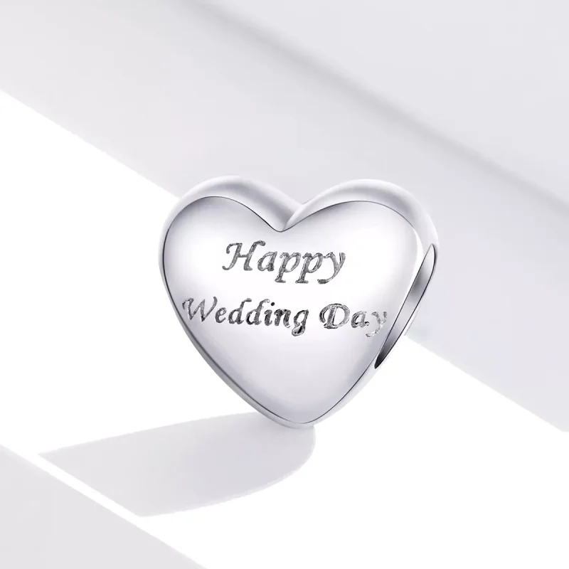 (immagine per) Charm tipo Pandora Felice matrimonio - BSC268 - Visualizza 4