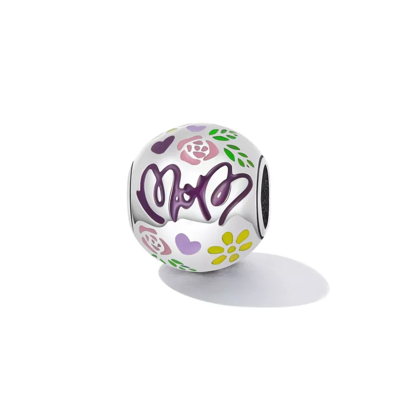 (immagine per) Charm tipo Pandora Festa della mamma - Scarabocchi a colori - BSC595 - Visualizza 2