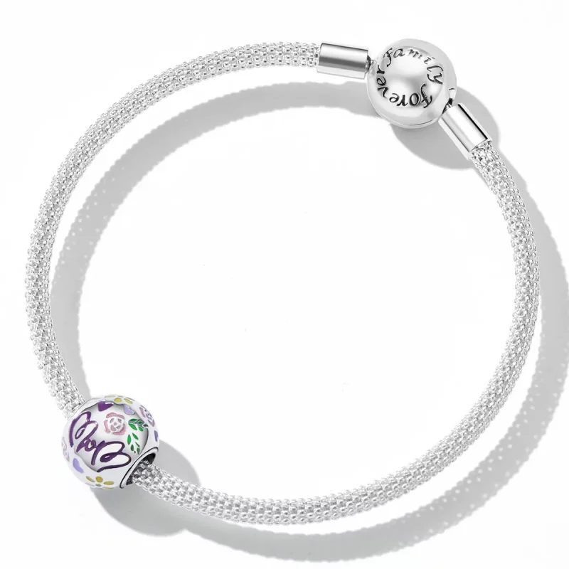 (immagine per) Charm tipo Pandora Festa della mamma - Scarabocchi a colori - BSC595 - Visualizza 5