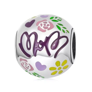 (immagine per) Charm tipo Pandora Festa della mamma - Scarabocchi a colori - BSC595