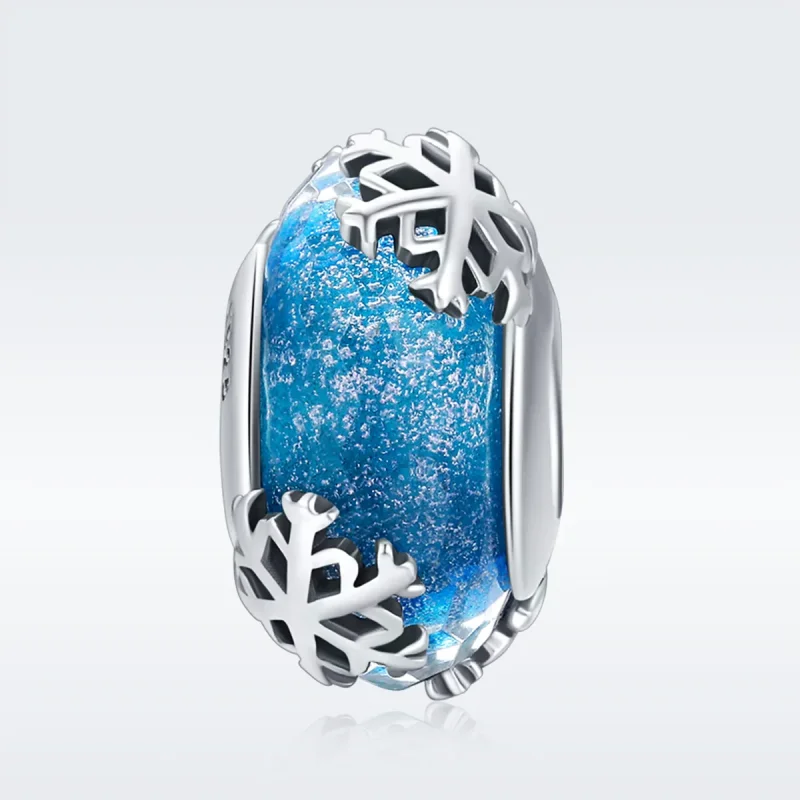 (immagine per) Charm tipo Pandora Fiocchi di neve congelati in inverno - SCC862 - Visualizza 3