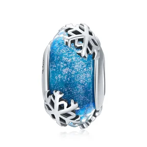 (immagine per) Charm tipo Pandora Fiocchi di neve congelati in inverno - SCC862
