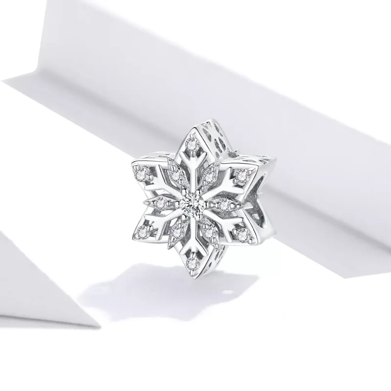 (immagine per) Charm tipo Pandora Fiocchi di neve lucenti - BSC368 - Visualizza 2