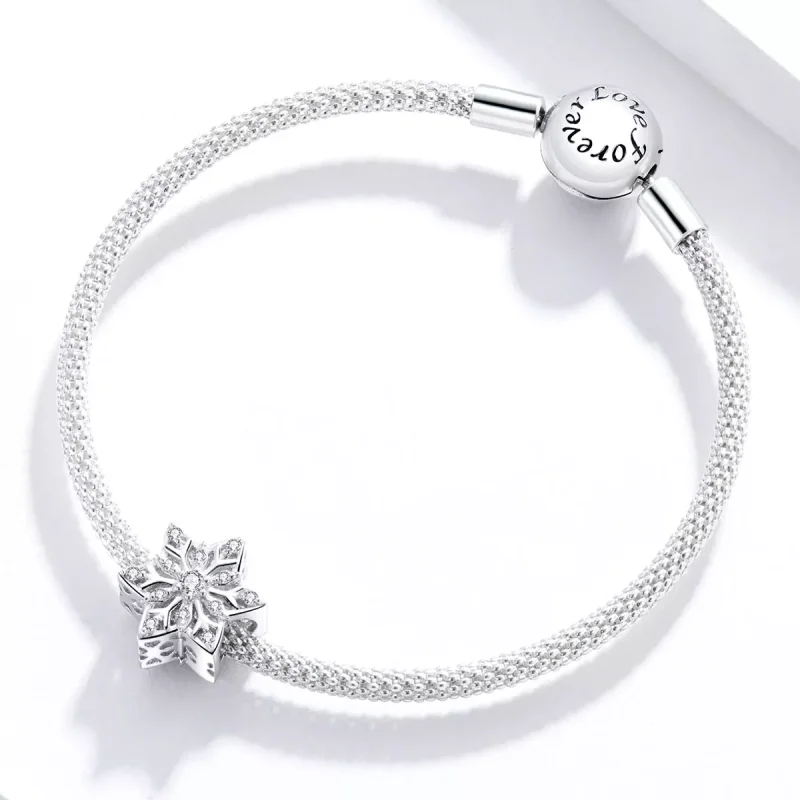 (immagine per) Charm tipo Pandora Fiocchi di neve lucenti - BSC368 - Visualizza 3