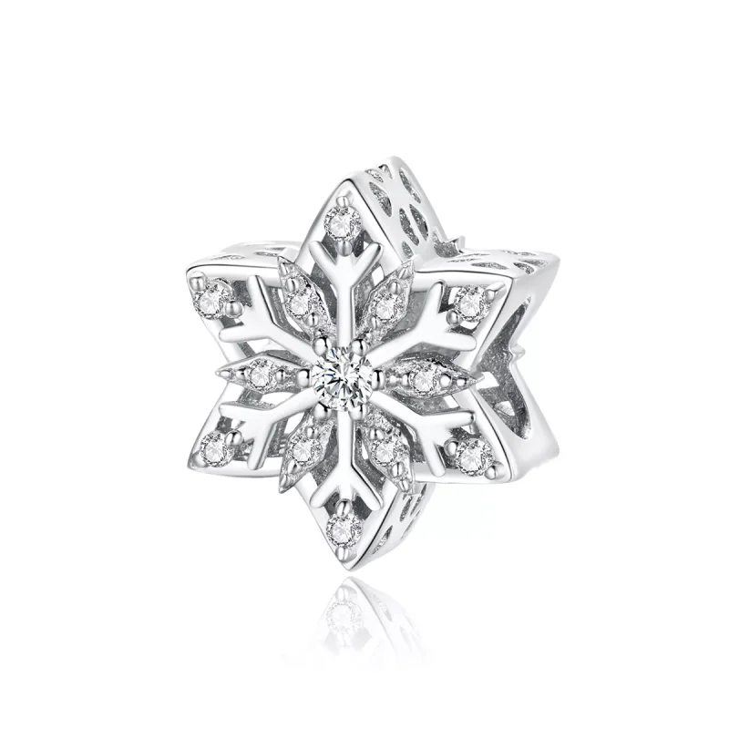 (immagine per) Charm tipo Pandora Fiocchi di neve lucenti - BSC368