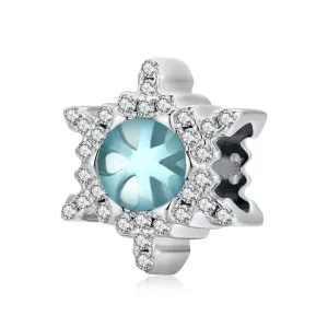 (immagine per) Charm tipo Pandora Fiocco di neve di pietra lunare - BSC512