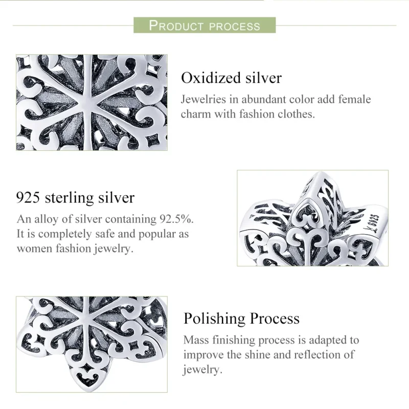 (immagine per) Charm tipo Pandora Fiocco di neve scintillante - SCC719 - Visualizza 7