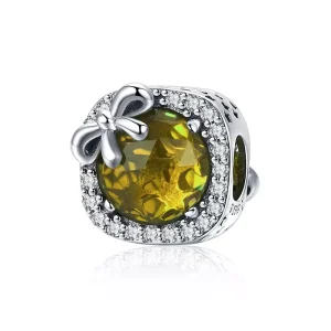 (immagine per) Charm tipo Pandora Fiocco giallo pavé - SCC1058-YE