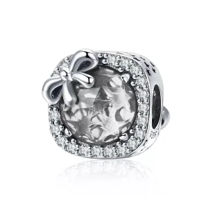 (immagine per) Charm tipo Pandora Fiocco pavé - SCC1058-WH
