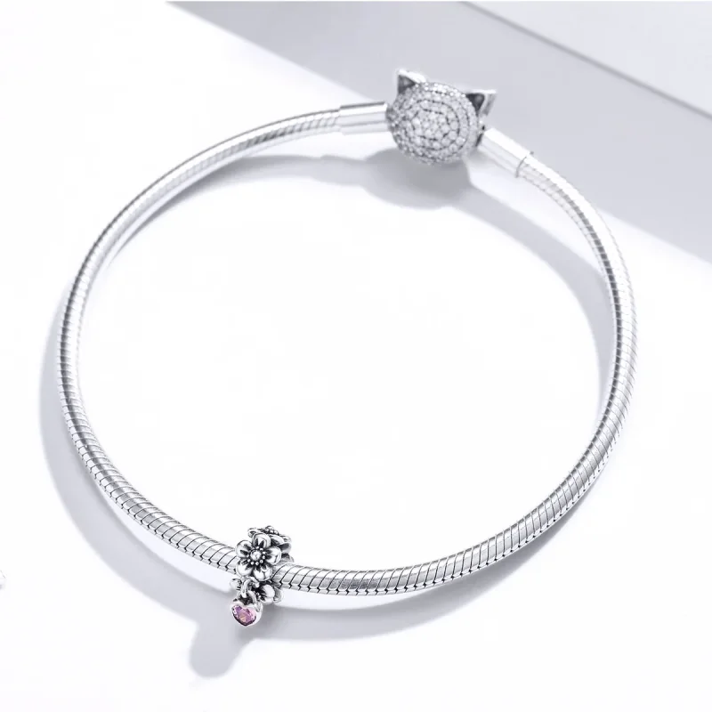 (immagine per) Charm tipo Pandora Fiore d'amore - SCC1485 - Visualizza 3