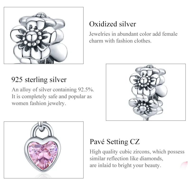 (immagine per) Charm tipo Pandora Fiore d'amore - SCC1485 - Visualizza 6
