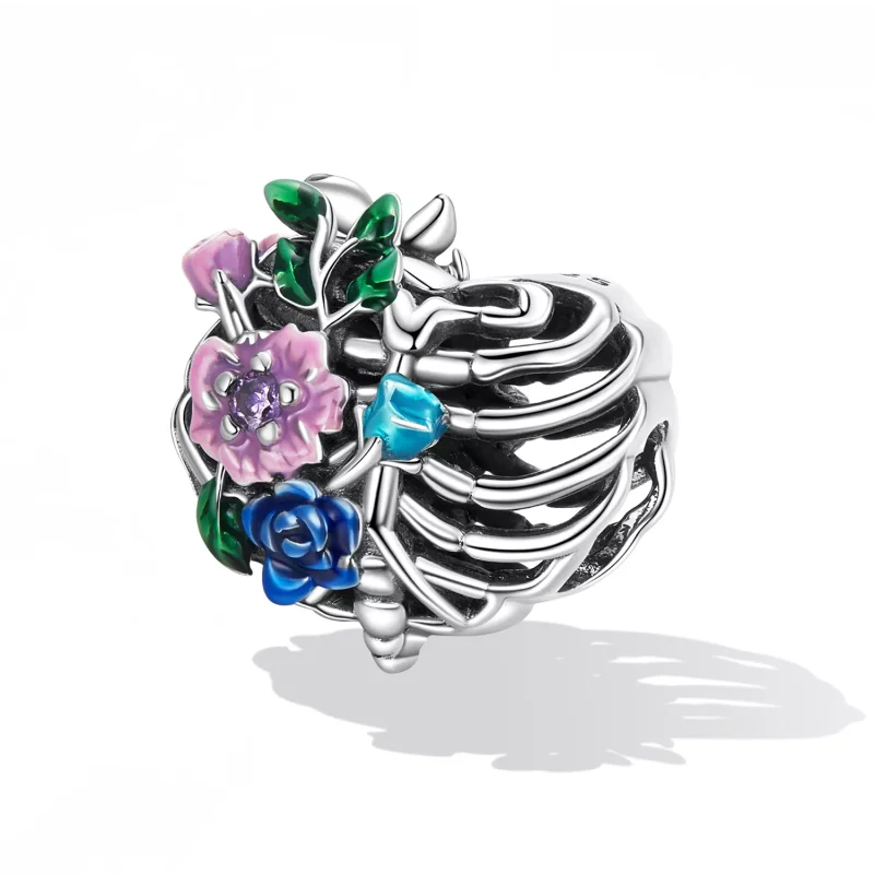 (immagine per) Charm tipo Pandora Fiore della costola di amore - SCC2239 - Visualizza 2