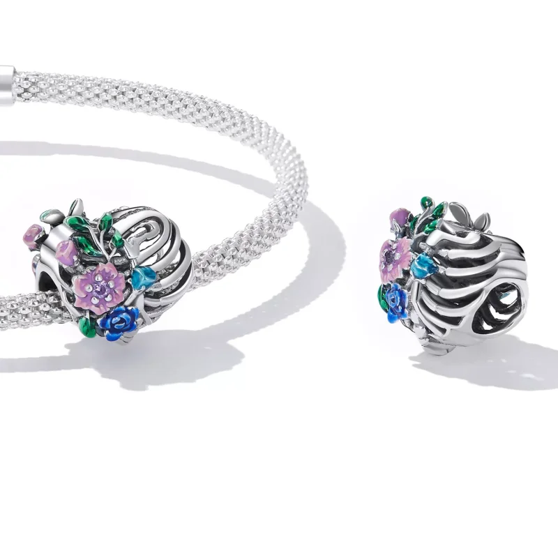(immagine per) Charm tipo Pandora Fiore della costola di amore - SCC2239 - Visualizza 4