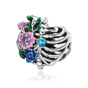 (immagine per) Charm tipo Pandora Fiore della costola di amore - SCC2239