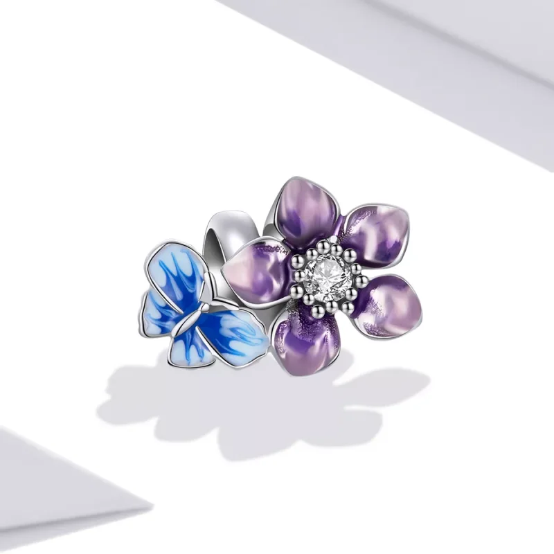 (immagine per) Charm tipo Pandora Fiore di farfalla - SCC2094 - Visualizza 2