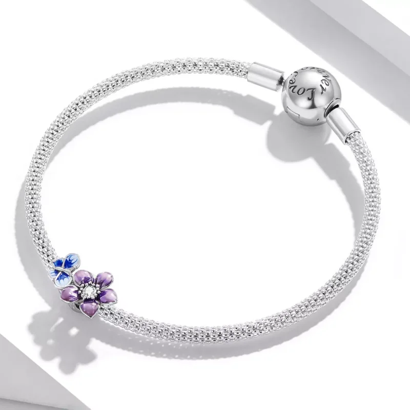 (immagine per) Charm tipo Pandora Fiore di farfalla - SCC2094 - Visualizza 3