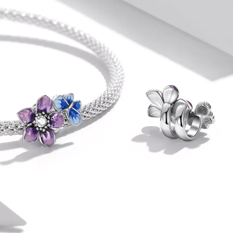 (immagine per) Charm tipo Pandora Fiore di farfalla - SCC2094 - Visualizza 4