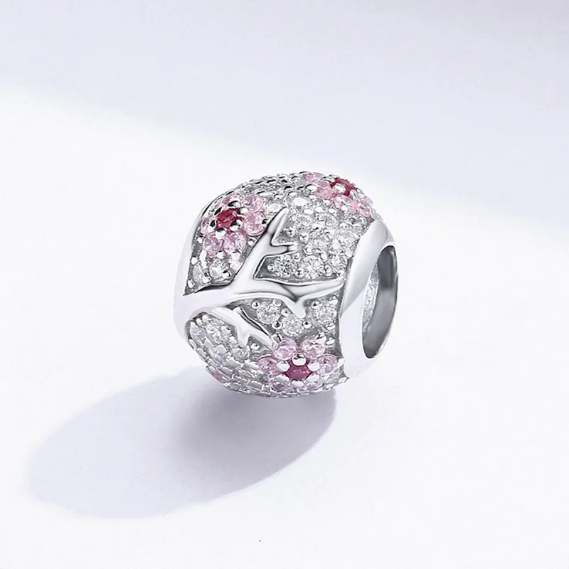 (immagine per) Charm tipo Pandora Fiore di prugna - BSC153 - Visualizza 2