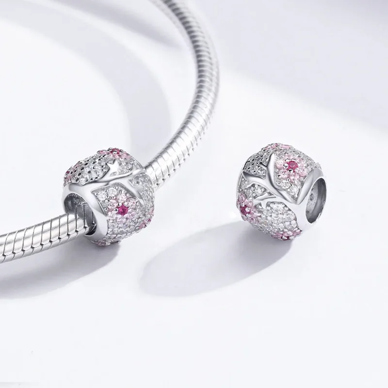 (immagine per) Charm tipo Pandora Fiore di prugna - BSC153 - Visualizza 4