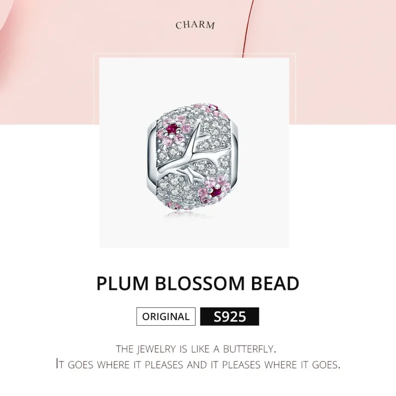 (immagine per) Charm tipo Pandora Fiore di prugna - BSC153 - Visualizza 6