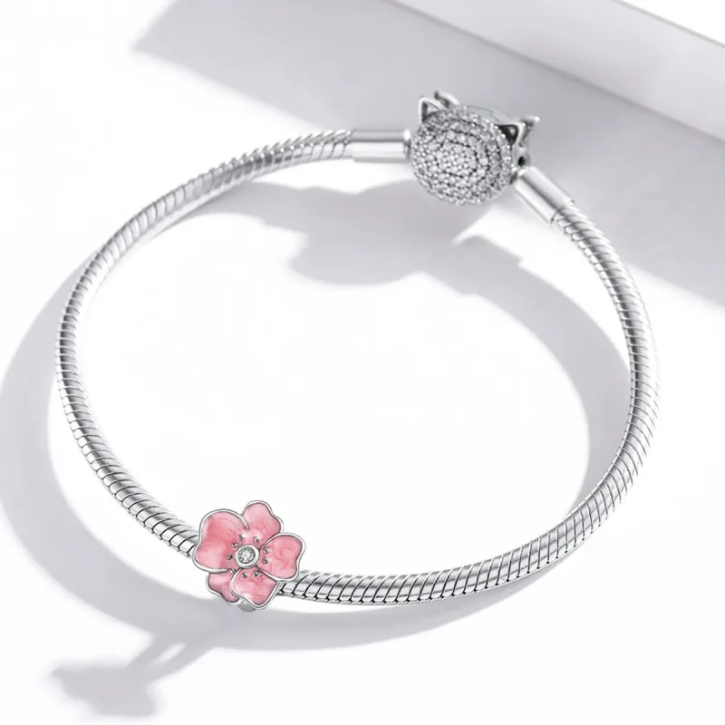 (immagine per) Charm tipo Pandora Fiore rosa - SCC1729 - Visualizza 3