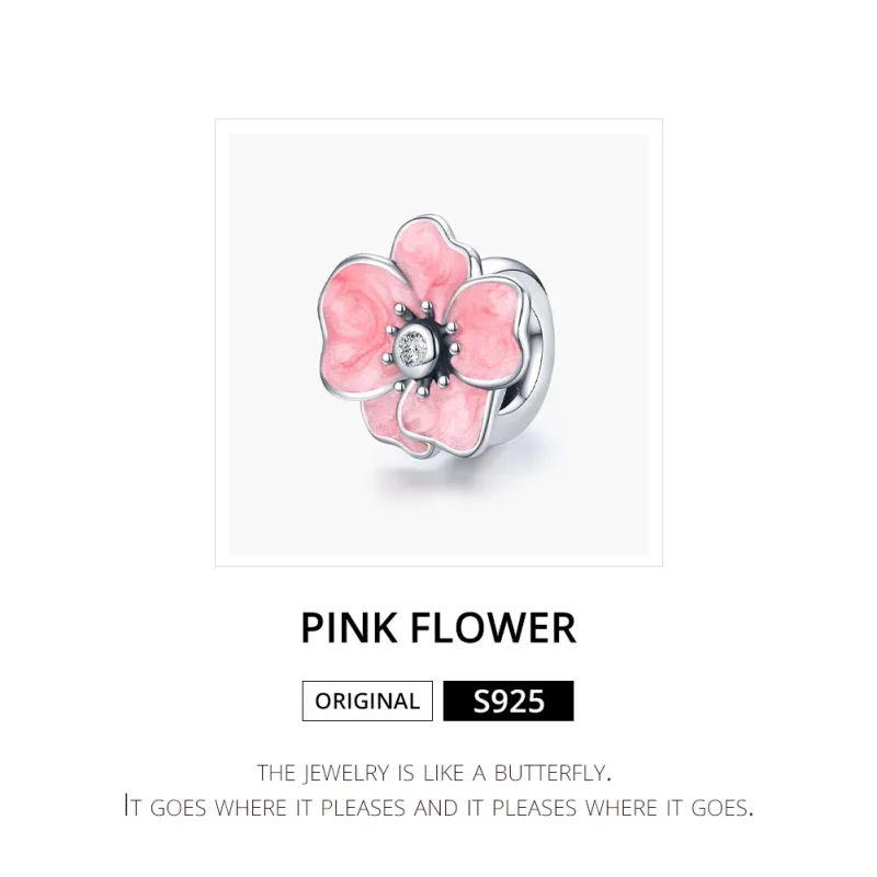 (immagine per) Charm tipo Pandora Fiore rosa - SCC1729 - Visualizza 6