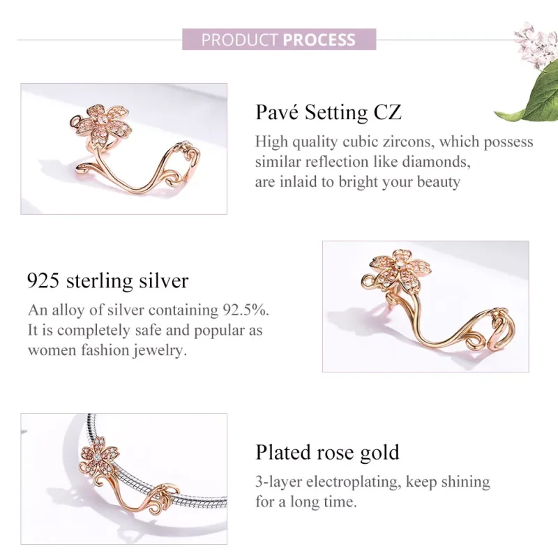(immagine per) Charm tipo Pandora Fiori di ciliegio - SCC1033-C - Visualizza 6