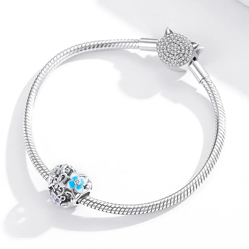 (immagine per) Charm tipo Pandora Fiori E Farfalle - SCC1836 - Visualizza 3
