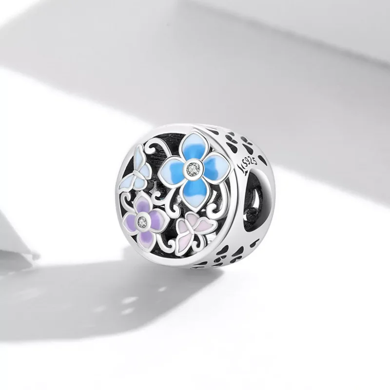 (immagine per) Charm tipo Pandora Fiori e Farfalle - SCC2061 - Visualizza 2