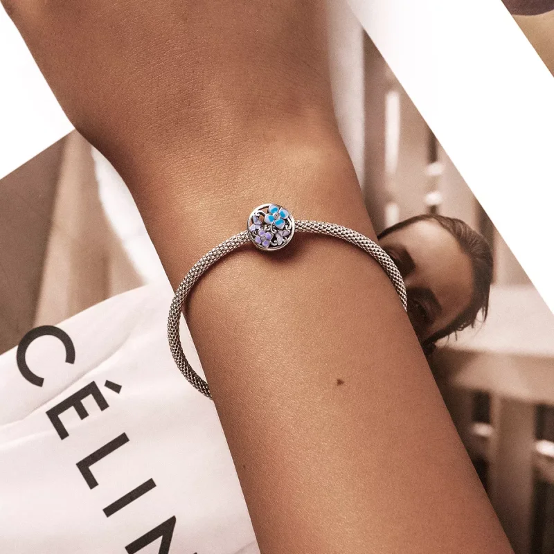 (immagine per) Charm tipo Pandora Fiori e Farfalle - SCC2061 - Visualizza 5