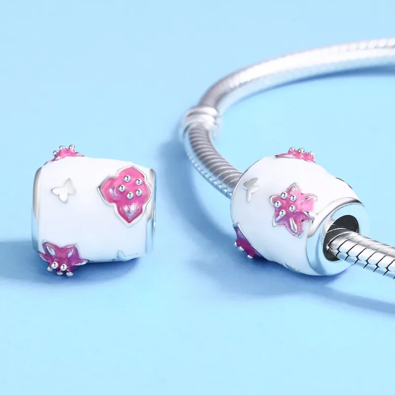 (immagine per) Charm tipo Pandora Fiori e Farfalle - SCC446 - Visualizza 5