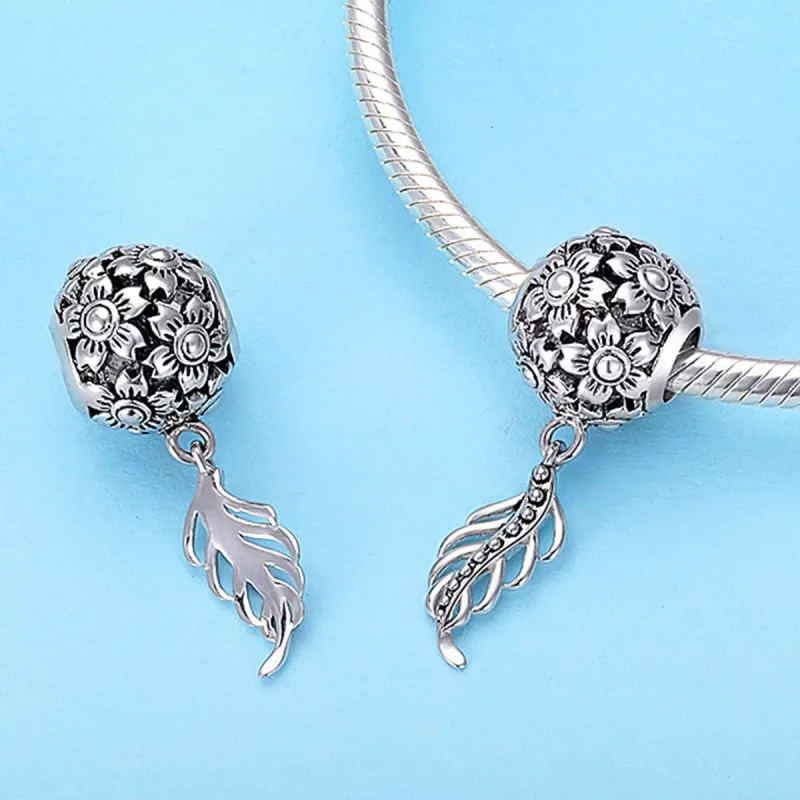(immagine per) Charm tipo Pandora Fiori e foglie - SCC715 - Visualizza 2