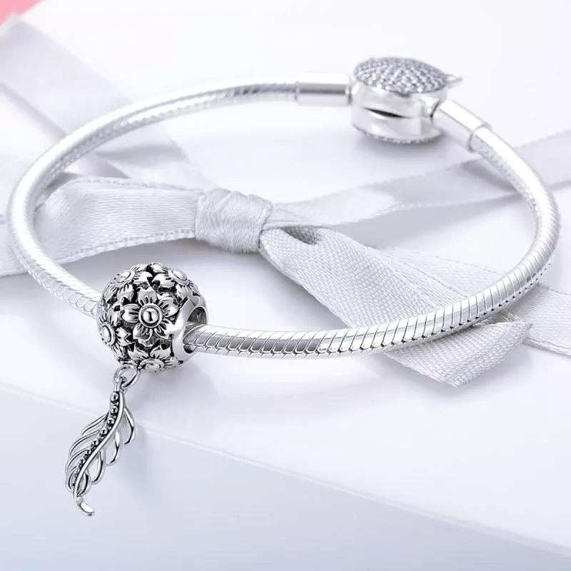 (immagine per) Charm tipo Pandora Fiori e foglie - SCC715 - Visualizza 3