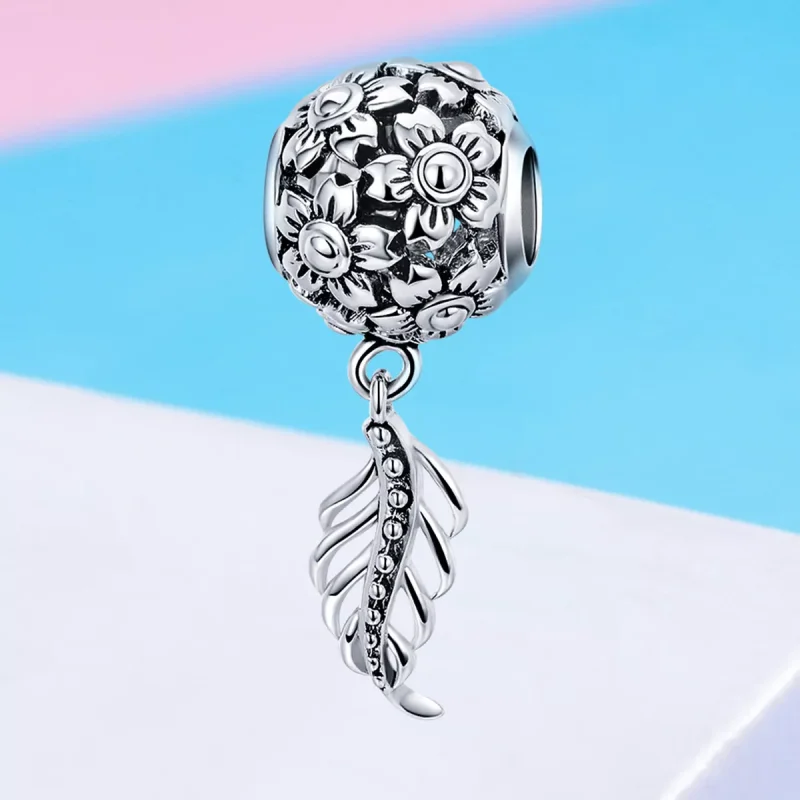 (immagine per) Charm tipo Pandora Fiori e foglie - SCC715 - Visualizza 4