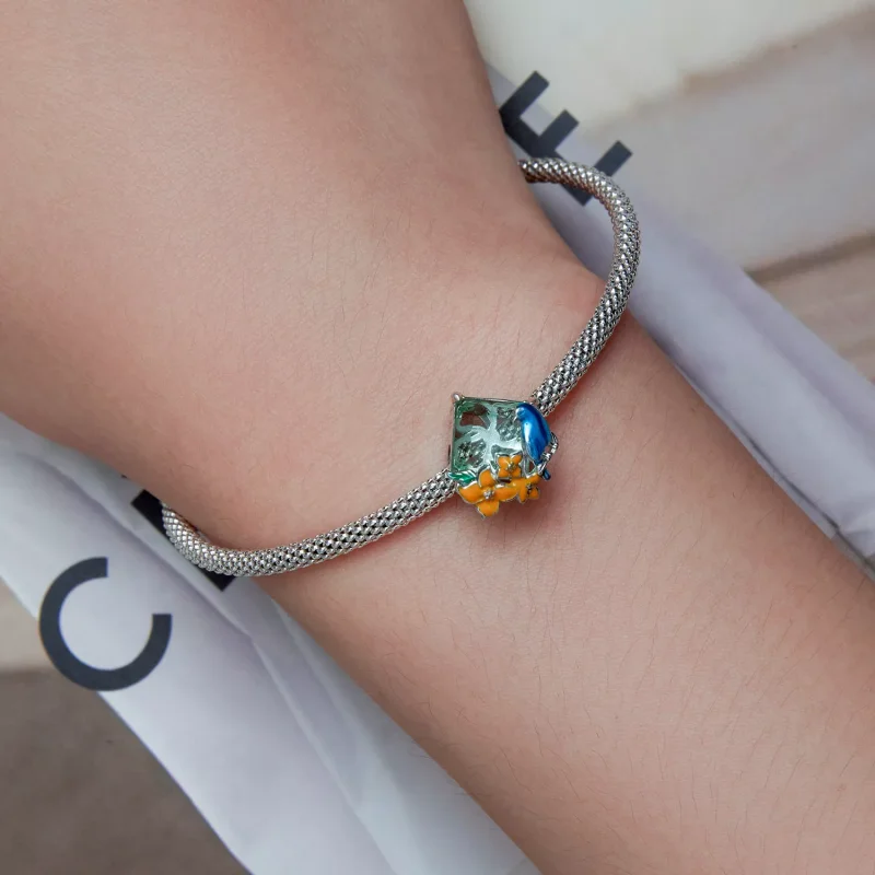 (immagine per) Charm tipo Pandora Fiori e uccelli - BSC646 - Visualizza 6