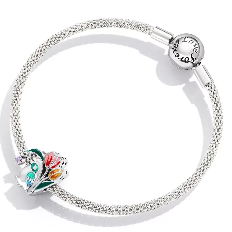(immagine per) Charm tipo Pandora Fiori e Uccelli - Pioggia - SCC2193 - Visualizza 4