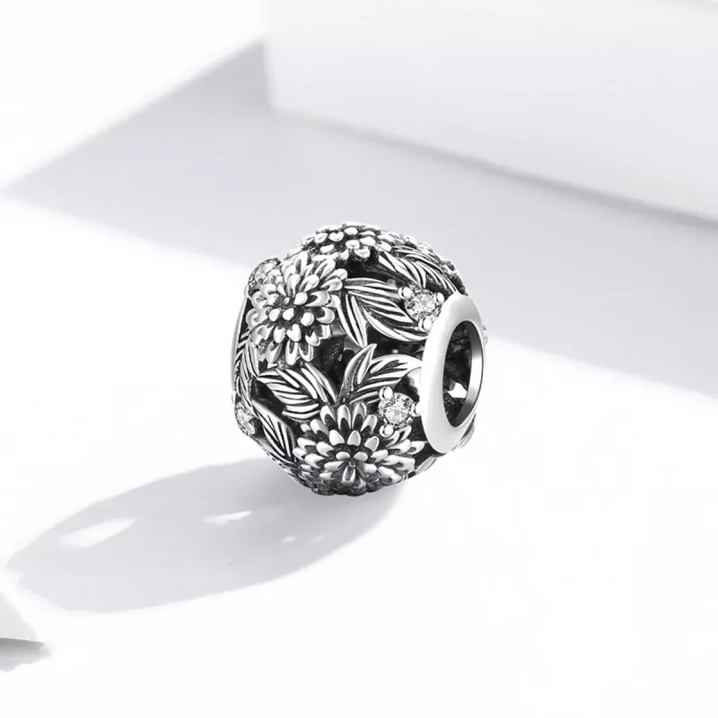 (immagine per) Charm tipo Pandora Fiori in rilievo - SCC2097 - Visualizza 2