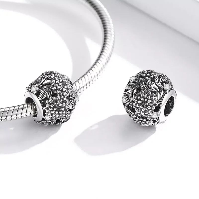 (immagine per) Charm tipo Pandora Fiori in rilievo - SCC2097 - Visualizza 4