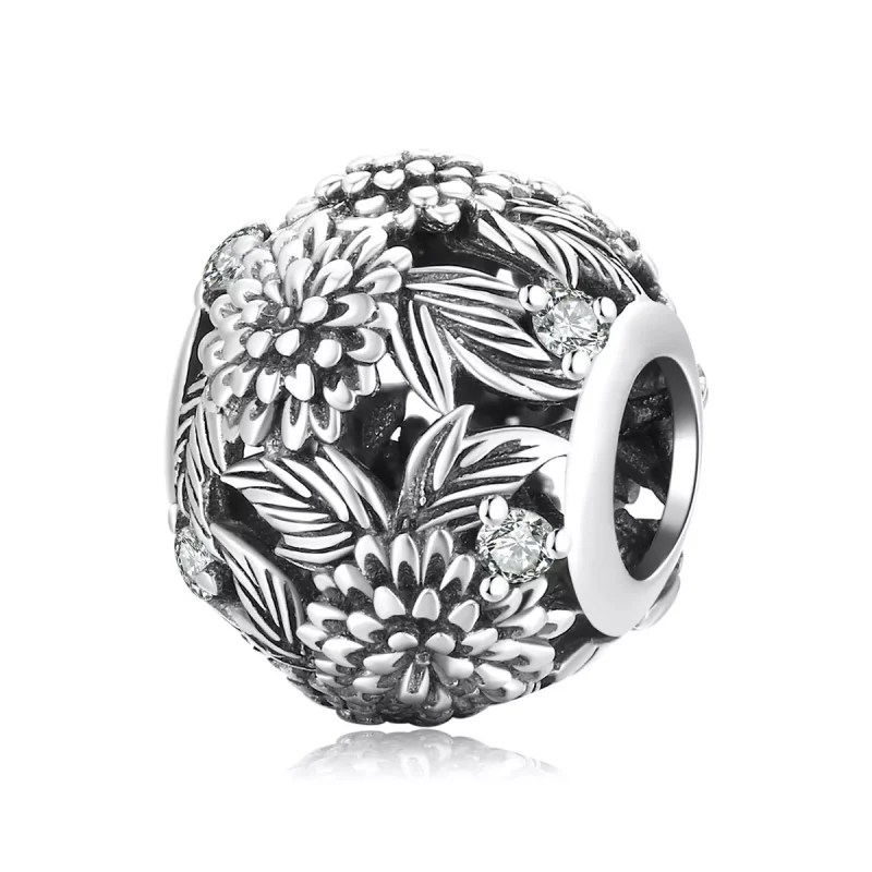 (immagine per) Charm tipo Pandora Fiori in rilievo - SCC2097