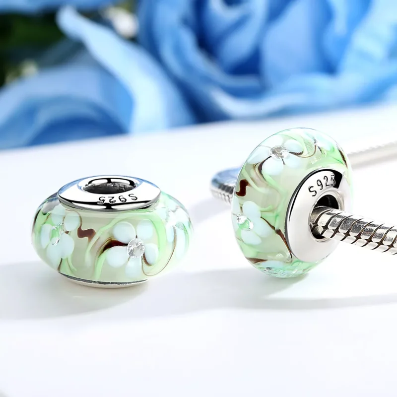 (immagine per) Charm tipo Pandora Fiori in Vetro di Murano - SCZ020 - Visualizza 3