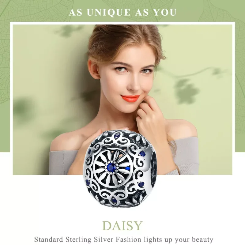 (immagine per) Charm tipo Pandora Fiori Margherita - SCC1119 - Visualizza 2
