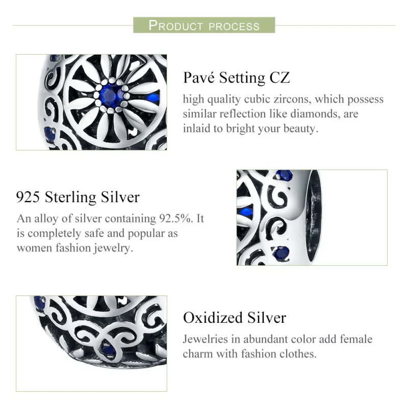 (immagine per) Charm tipo Pandora Fiori Margherita - SCC1119 - Visualizza 5