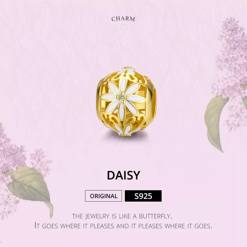(immagine per) Charm tipo Pandora Fiori Margherita - SCC1216 - Visualizza 2