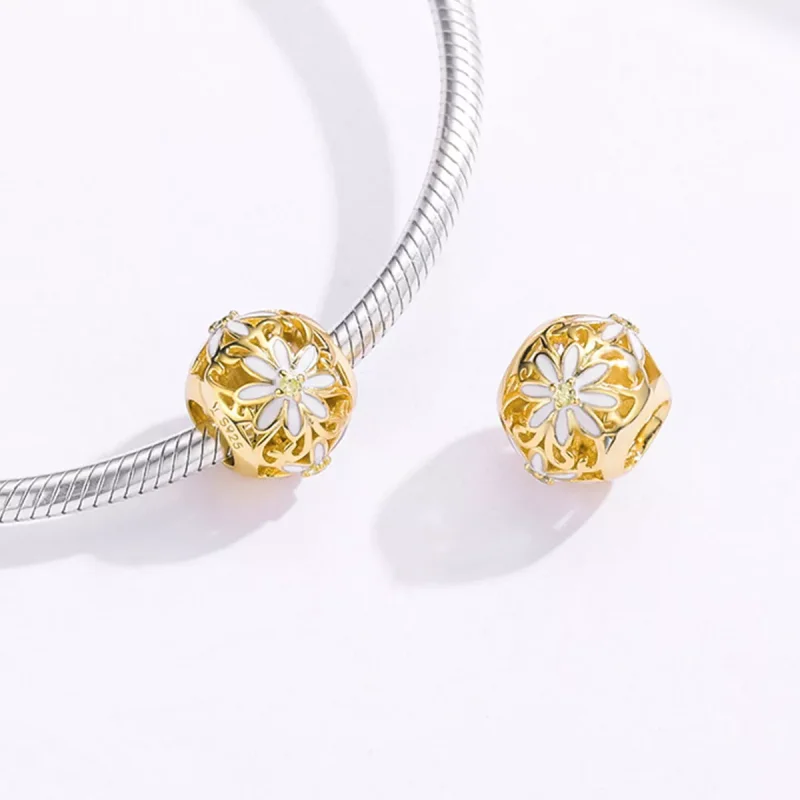 (immagine per) Charm tipo Pandora Fiori Margherita - SCC1216 - Visualizza 4