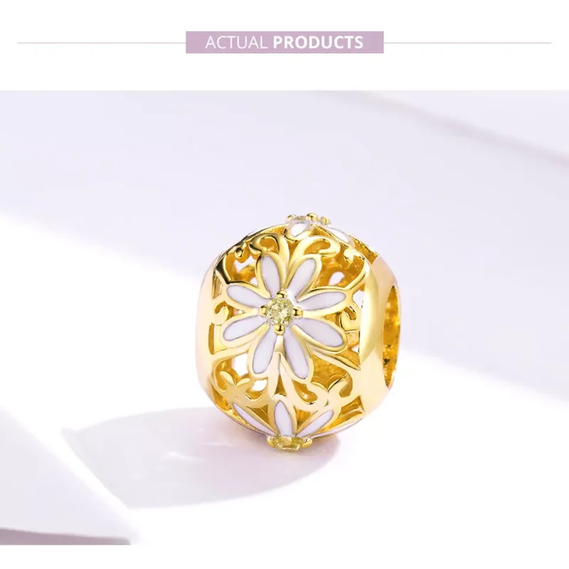 (immagine per) Charm tipo Pandora Fiori Margherita - SCC1216 - Visualizza 5