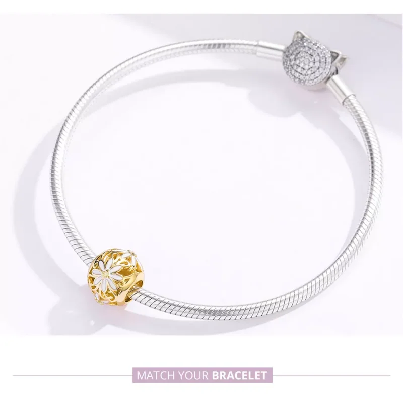 (immagine per) Charm tipo Pandora Fiori Margherita - SCC1216 - Visualizza 6
